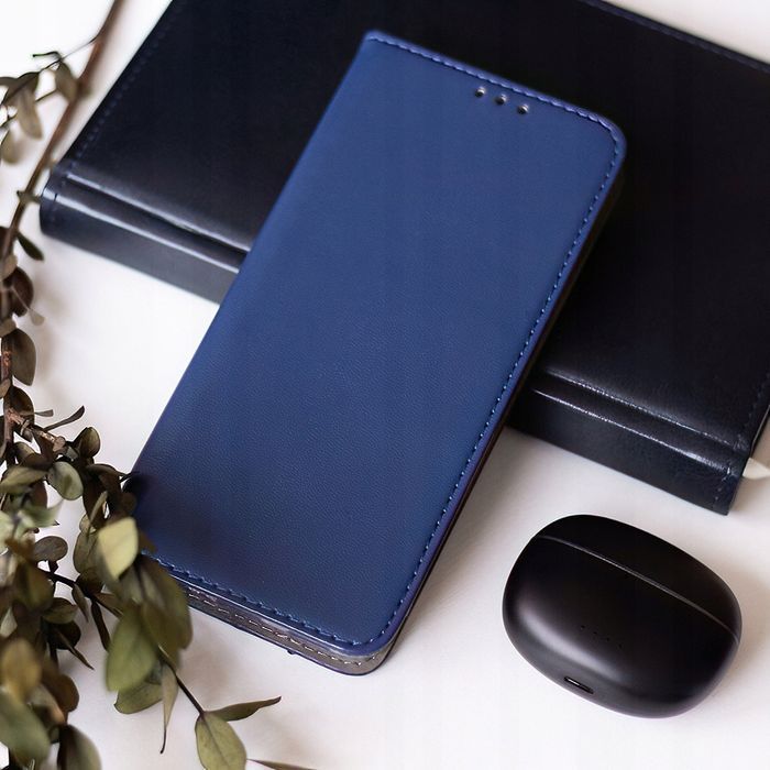 Etui Z Klapką Magnetic Iphone 15 Plus Granatowe