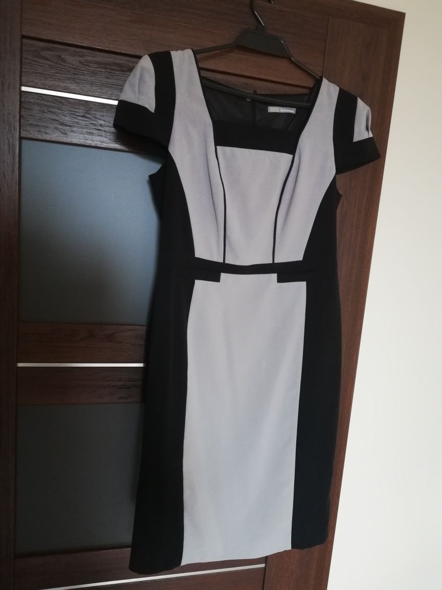 Sukienka szaro - czarna XL