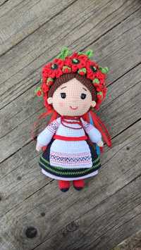 Лялька україночка в'язана, іграшки ручної роботи, сувенір