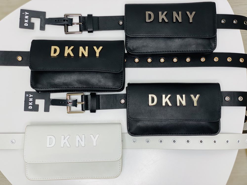 Оригинал! Поясная черная сумка DKNY, 4 варианта, guess kors