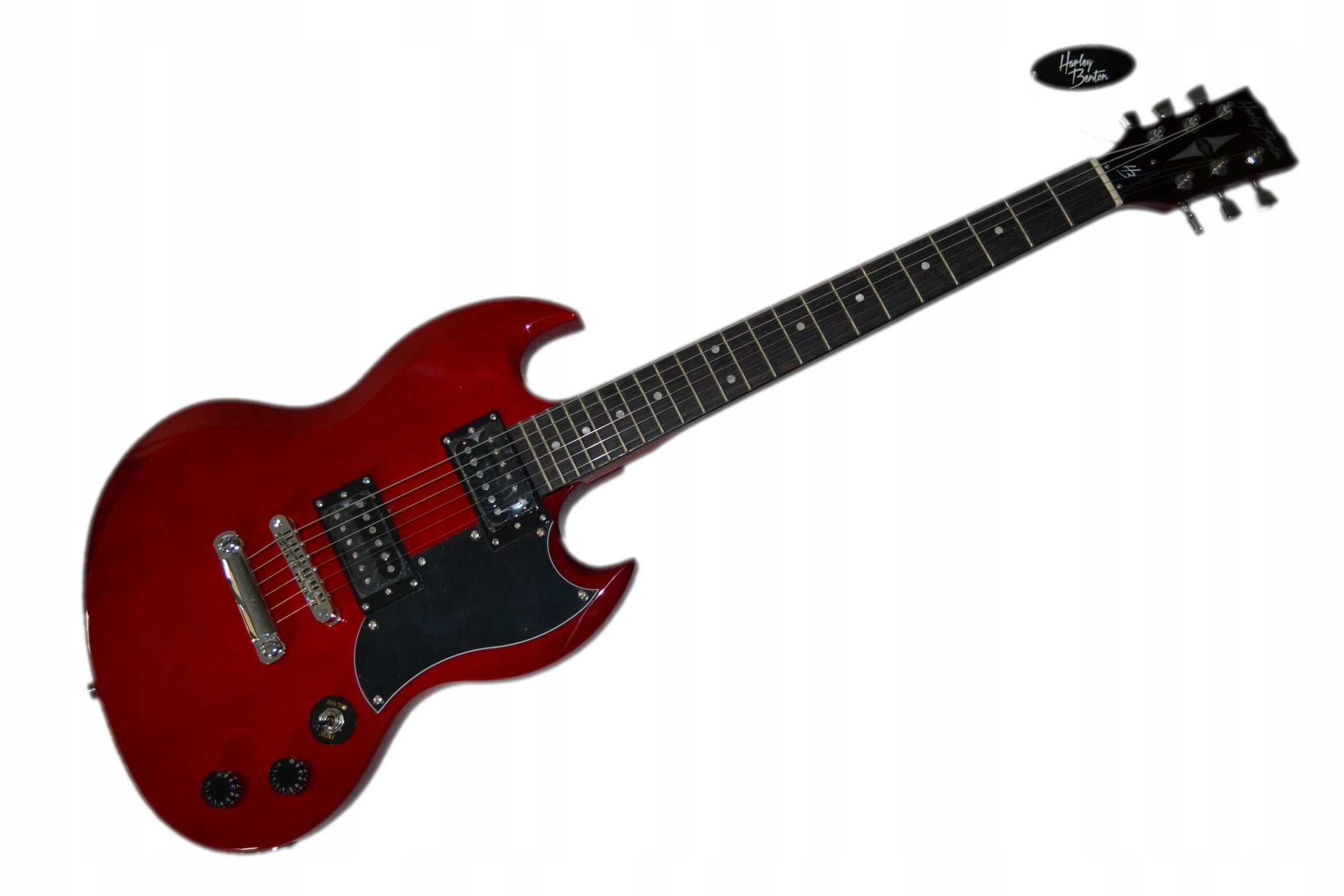 Harley Benton DC-200 Cherry nowa gitara elektryczna SG - USTAWIONA!
