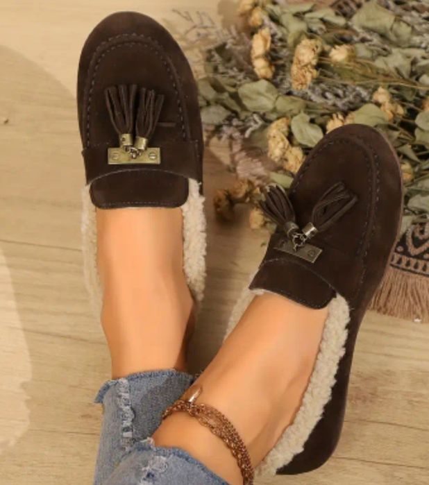 Лофери,  автоледі, мокасини зимові з хутром теді