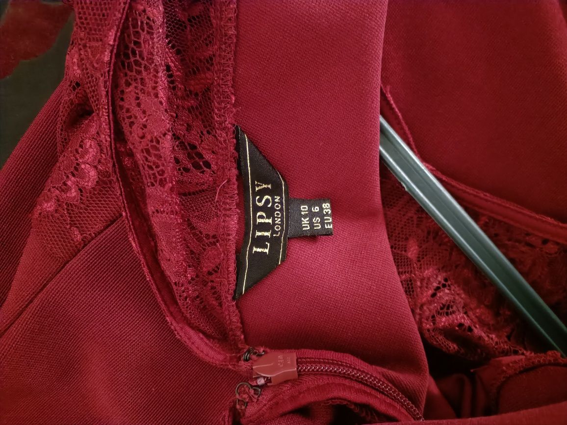 Vestido cerimónia bordeaux tamanho 38