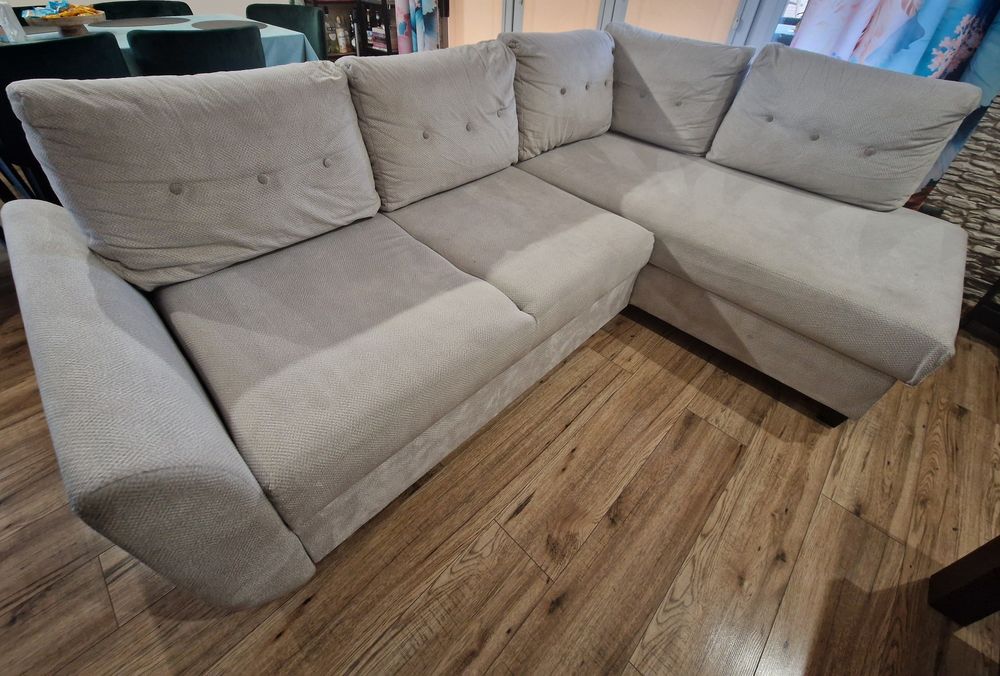 Sofa  narożnik beżowa