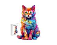 Puzzle 3D Drewniane Układanka dla dzieci i dorosłych - Kot A4