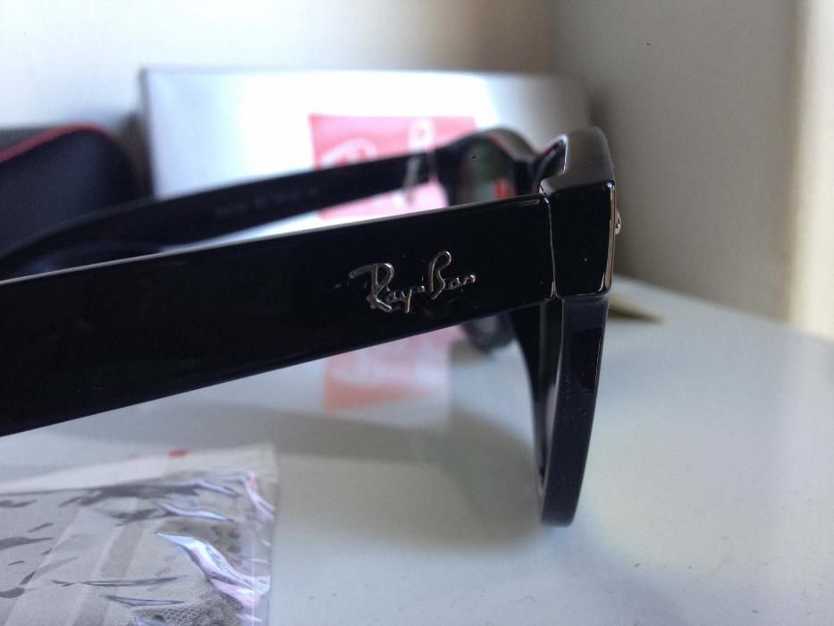 Óculos Ray Ban Wayfarer RB2140 Pretos Espelhados - novos