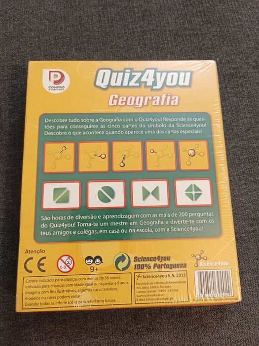 Jogo didáctico Quiz4you Geografia ainda embalado