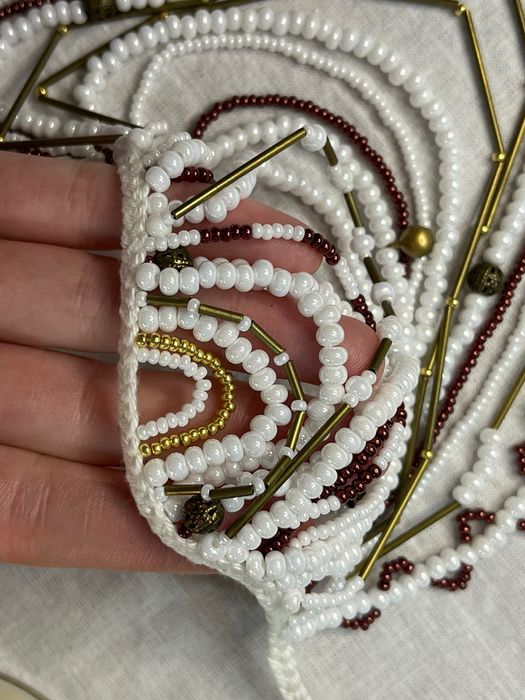 Намисто, монисто з металевими трубками