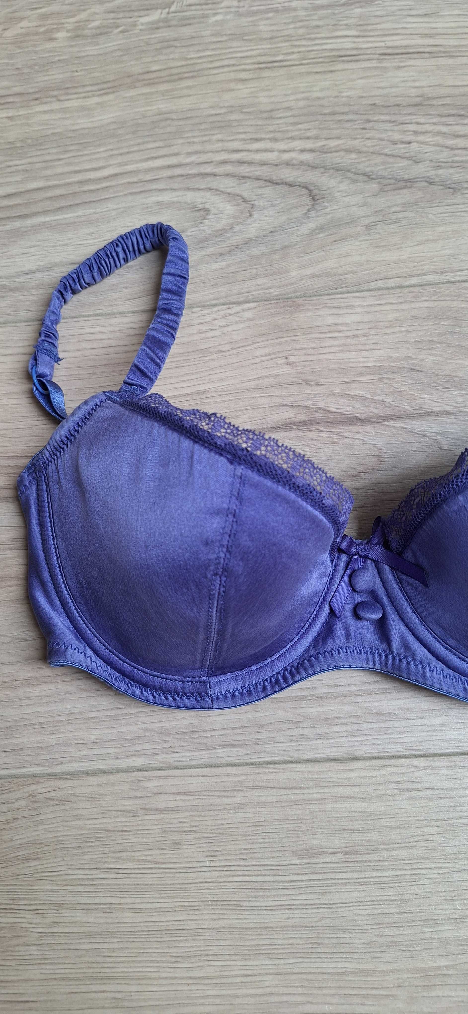Stanik fioletowy satynowy La Senza r. 75B