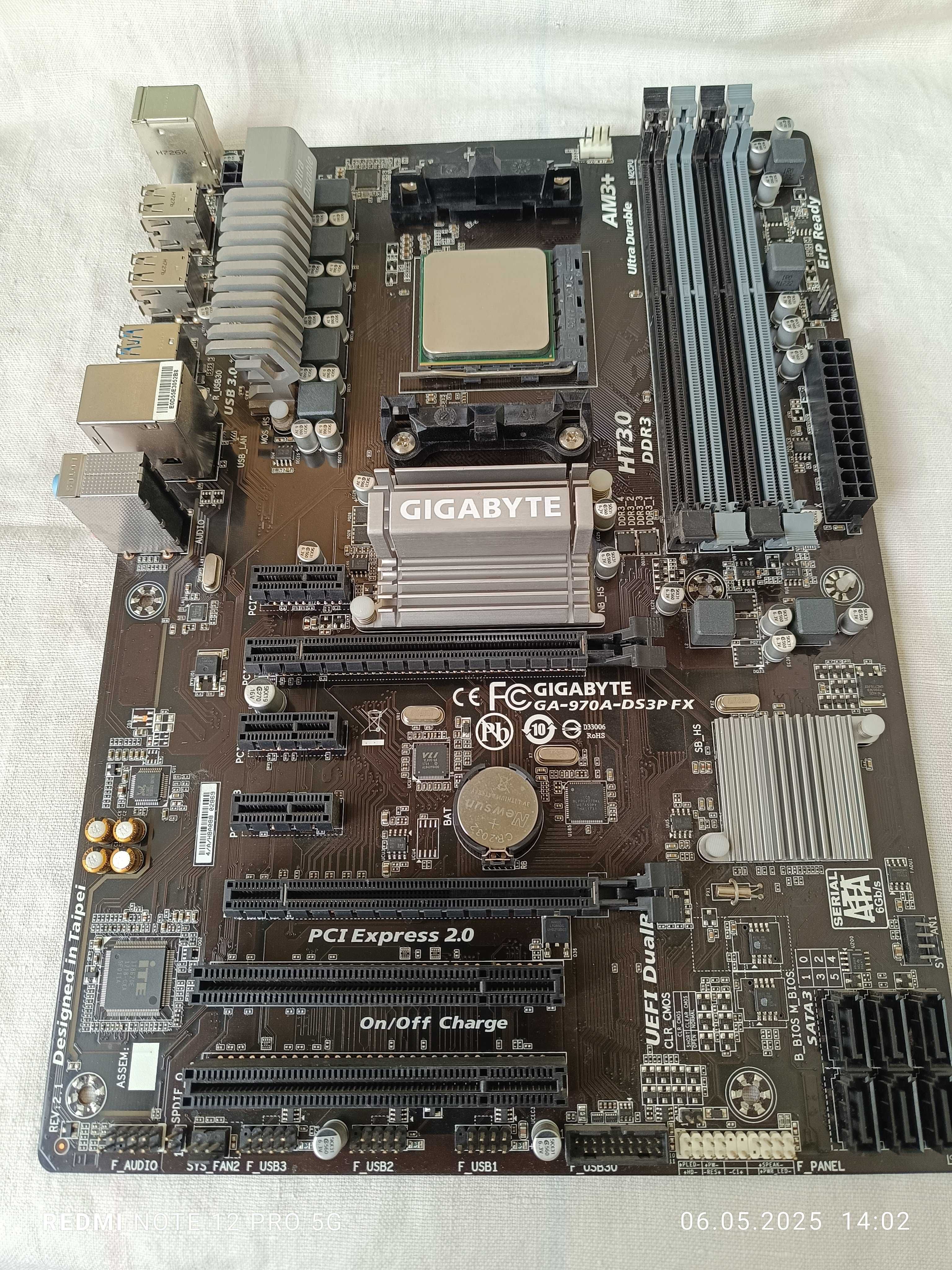 Комплект АМ3+  GA-970A-DS3P-FX,  FX 8320, DDR3 8 Gb 2133, охолодження.