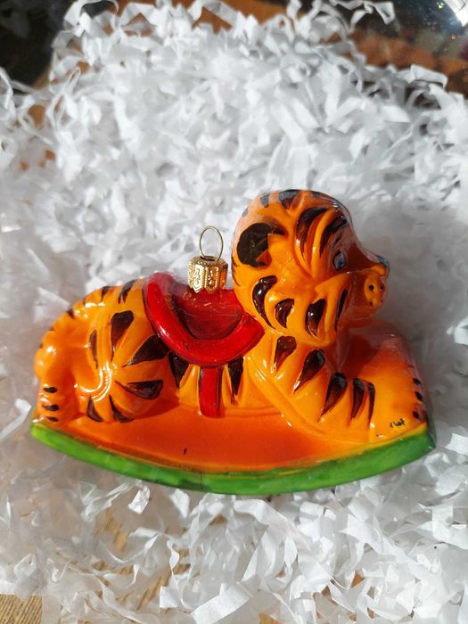 TYGRYS Polskie szklane bombki rękodzieło pięknie zdobione u tigera 2