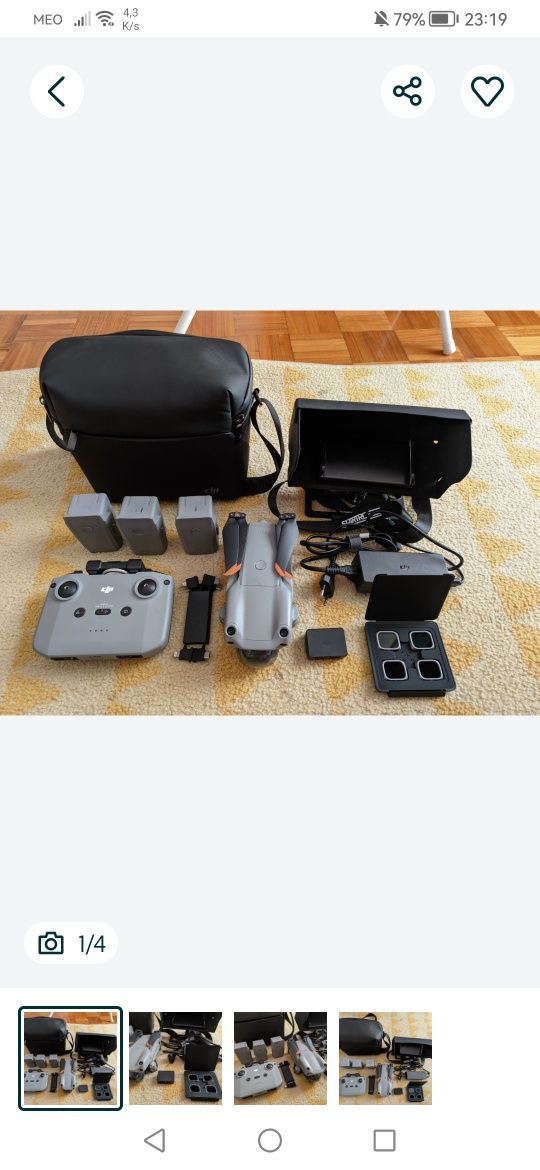 Drone dji Air2s praticamente novo, 5baterias!Muitos extras Dji!