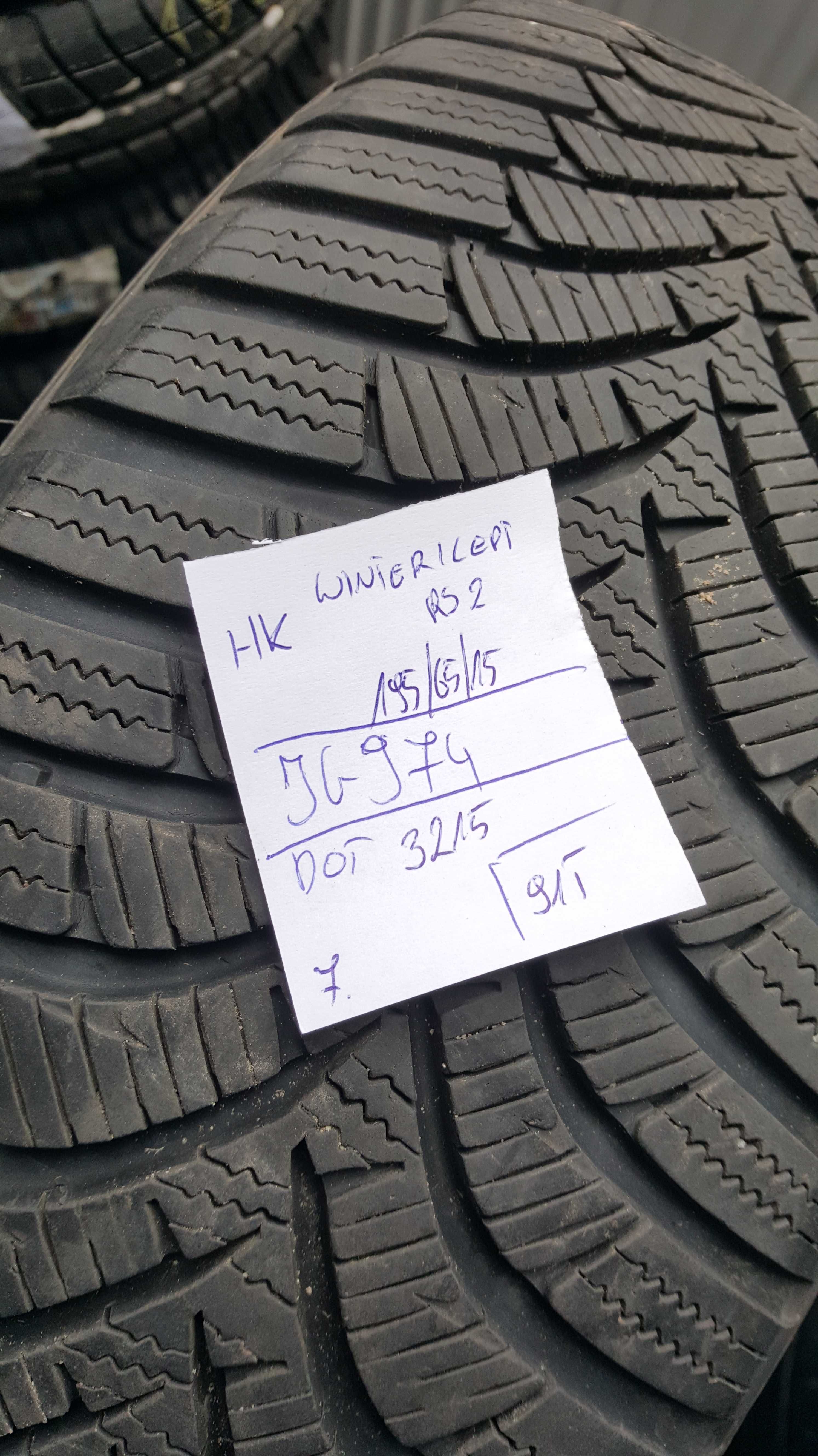 Hankook 195/65 r15 Winter I*Cept RS2 /// 7mm!!! wysyłka GRATIS