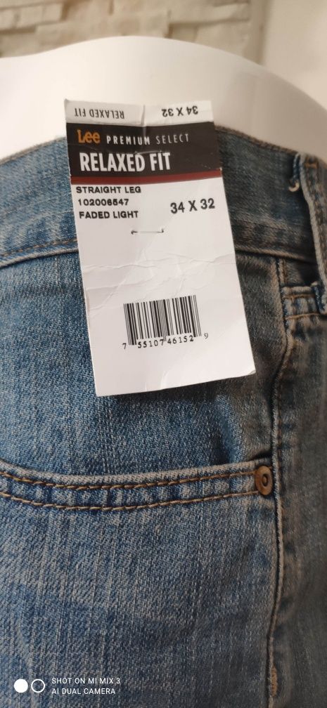 Lee Relaxed Fit Faded Light męskie jeansy rozm 34/32 jak 35/32