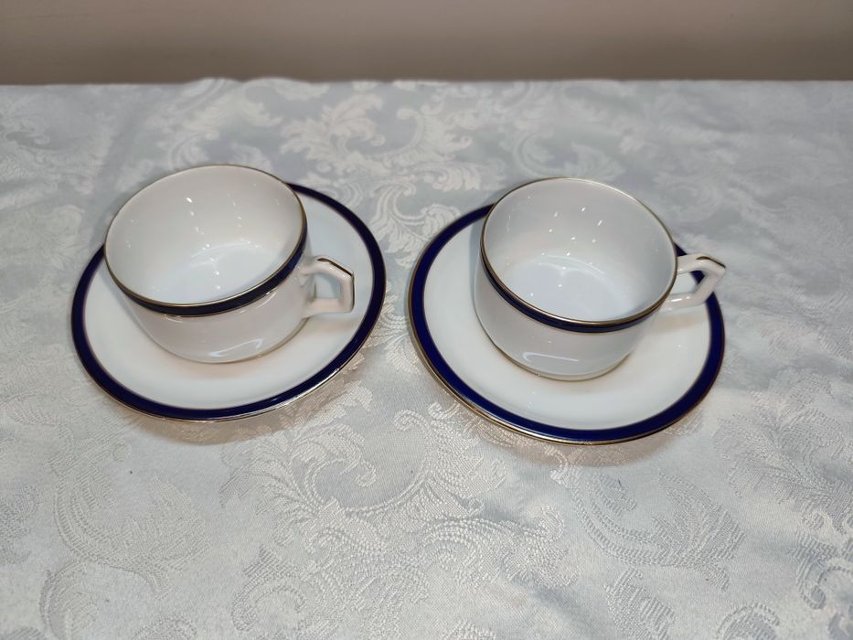 ELEGANCKI ZESTAW PORCELANY Seltmann Weiden 2 Filiżanki + Spodki