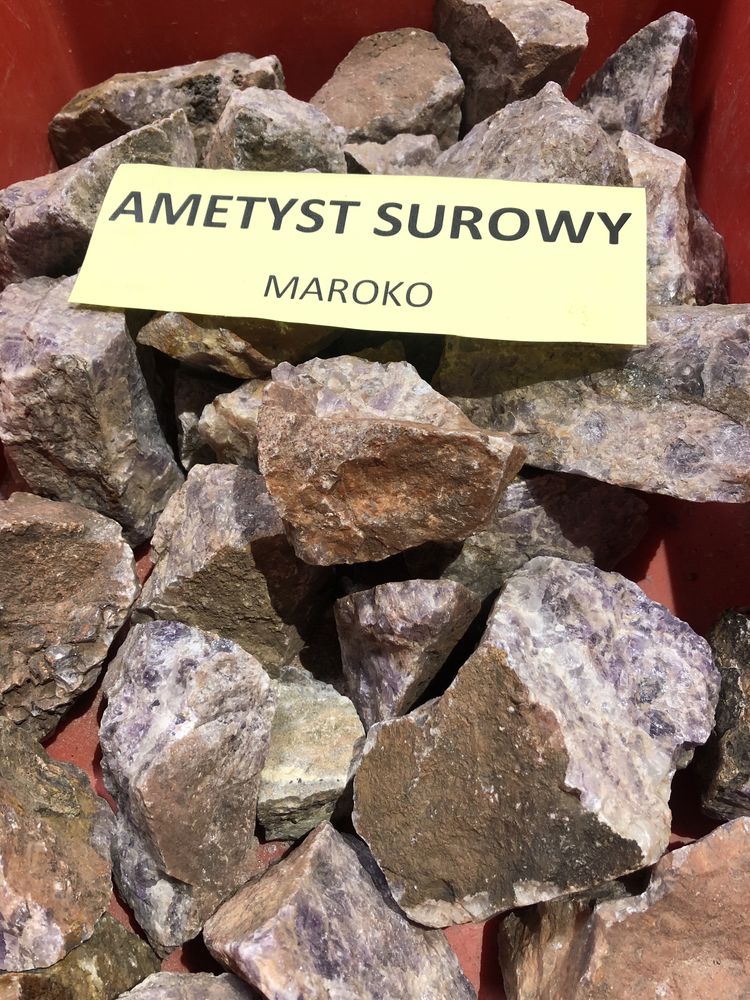 AMETYST na kilogramy surowy Maroko ładne duże kawałki