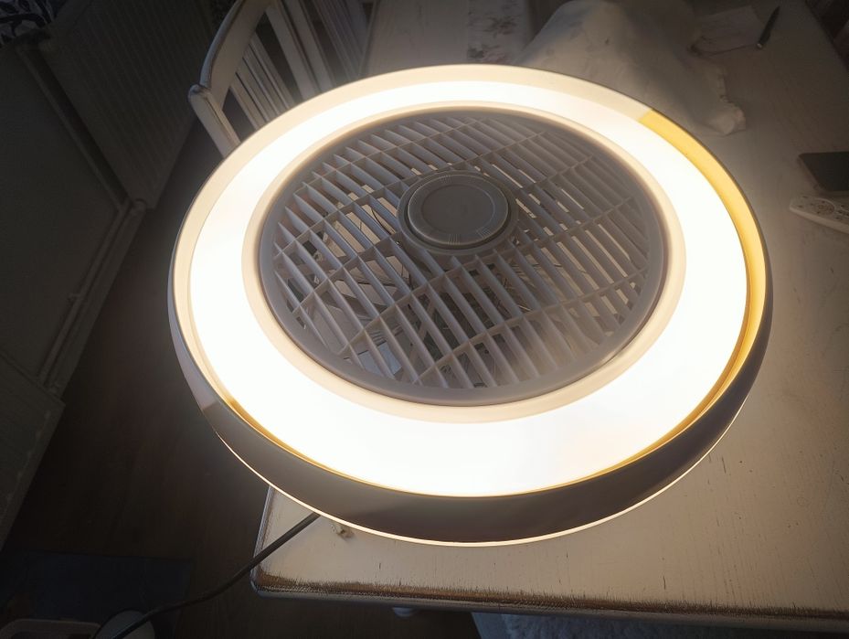 Wentylator sufitowy i lampa LED