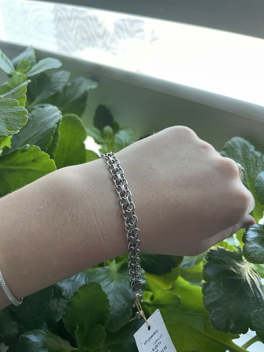 Чоловічий срібний браслет