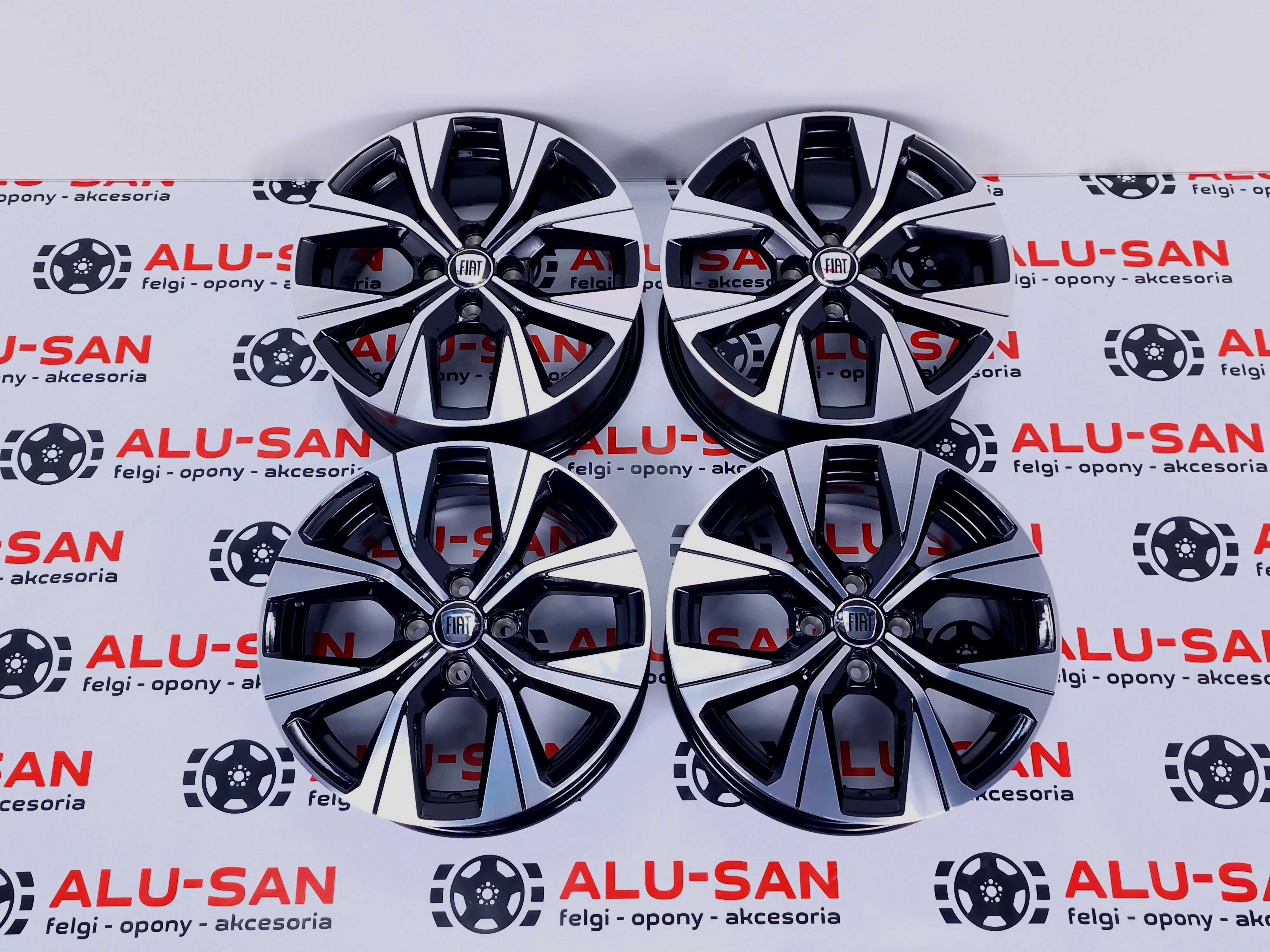 NOWE alufelgi FIAT 16" 4x100: GRANDE PUNTO PUNTO EVO - Czarny Poler