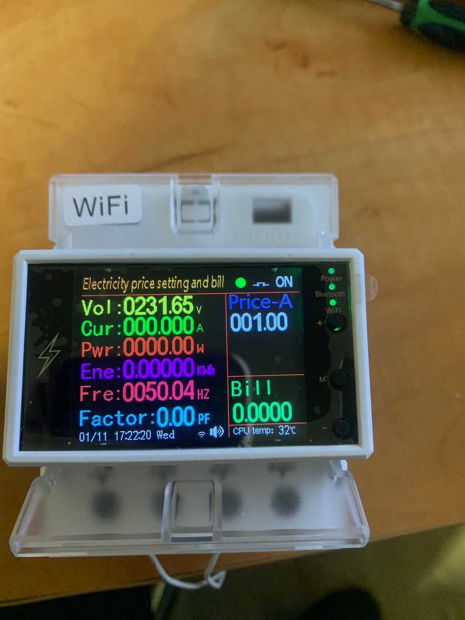 умный дом, реле напряжения, контроль по WiFi, цветной экран, DIN-рейка