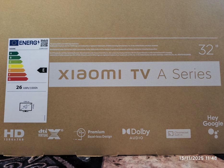 GOOGLE TV Xiaomi 32" NOVA + suporte!