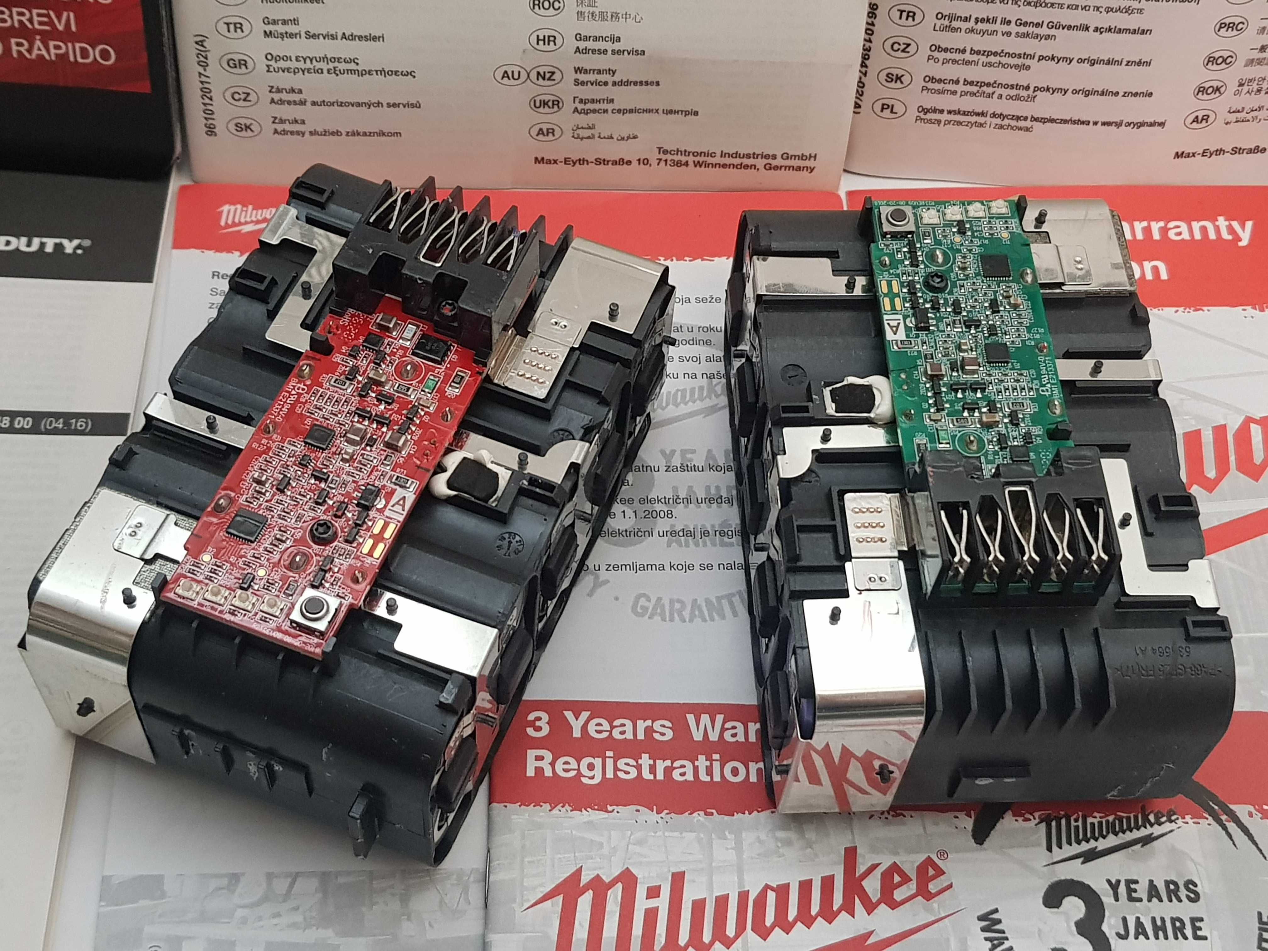Pakiet ogniw bez obudowy MILWAUKEE M18 18v 8Ah bateria akumulator