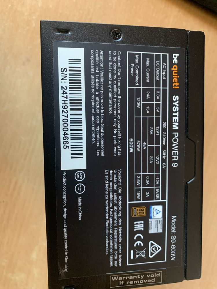 Блок живлення Be Quiet! System Power 9 600w