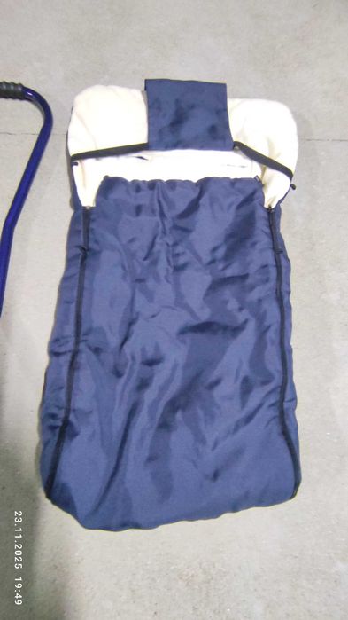 Sanki ze śpiworem, oparciem i pchaczem