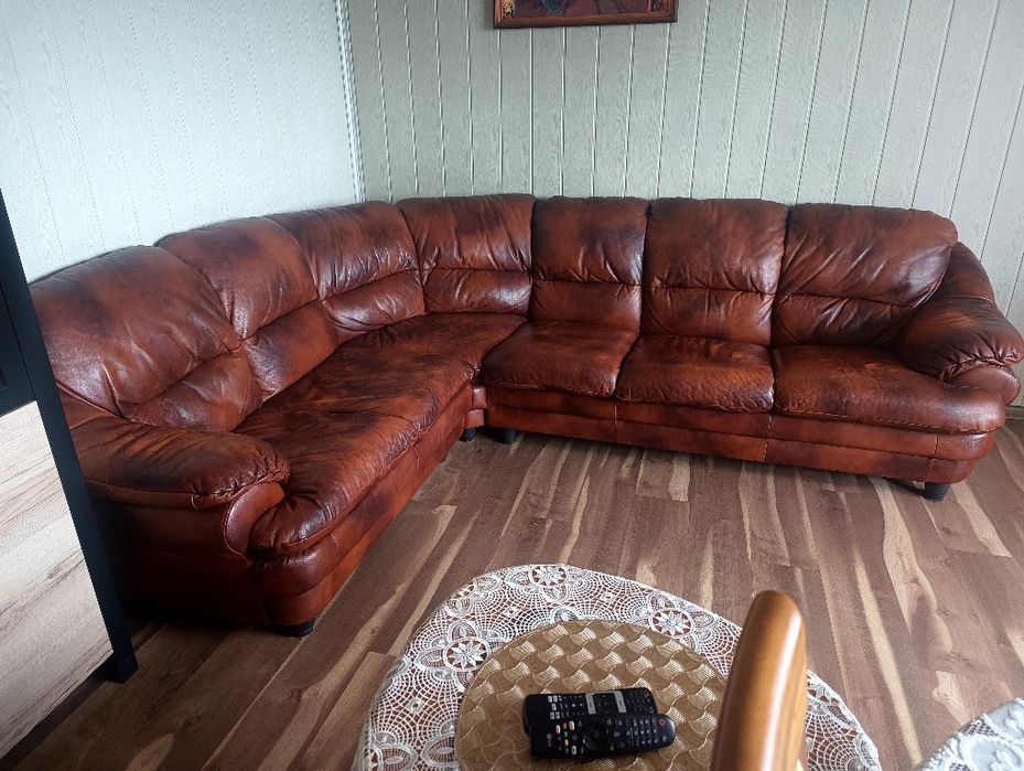 Narożnik skórzany rozkładany