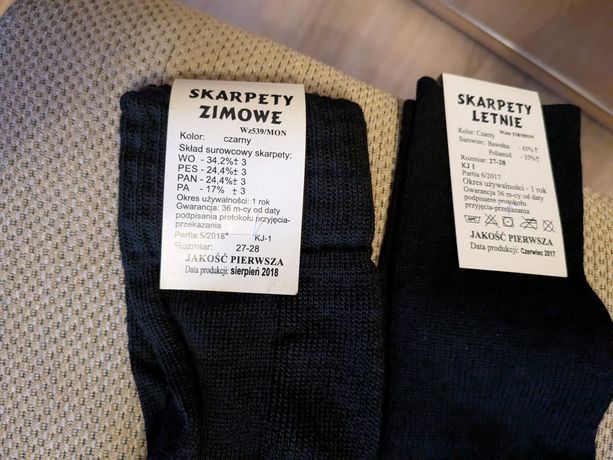 Skarpety wojskowe letnie i zimowe