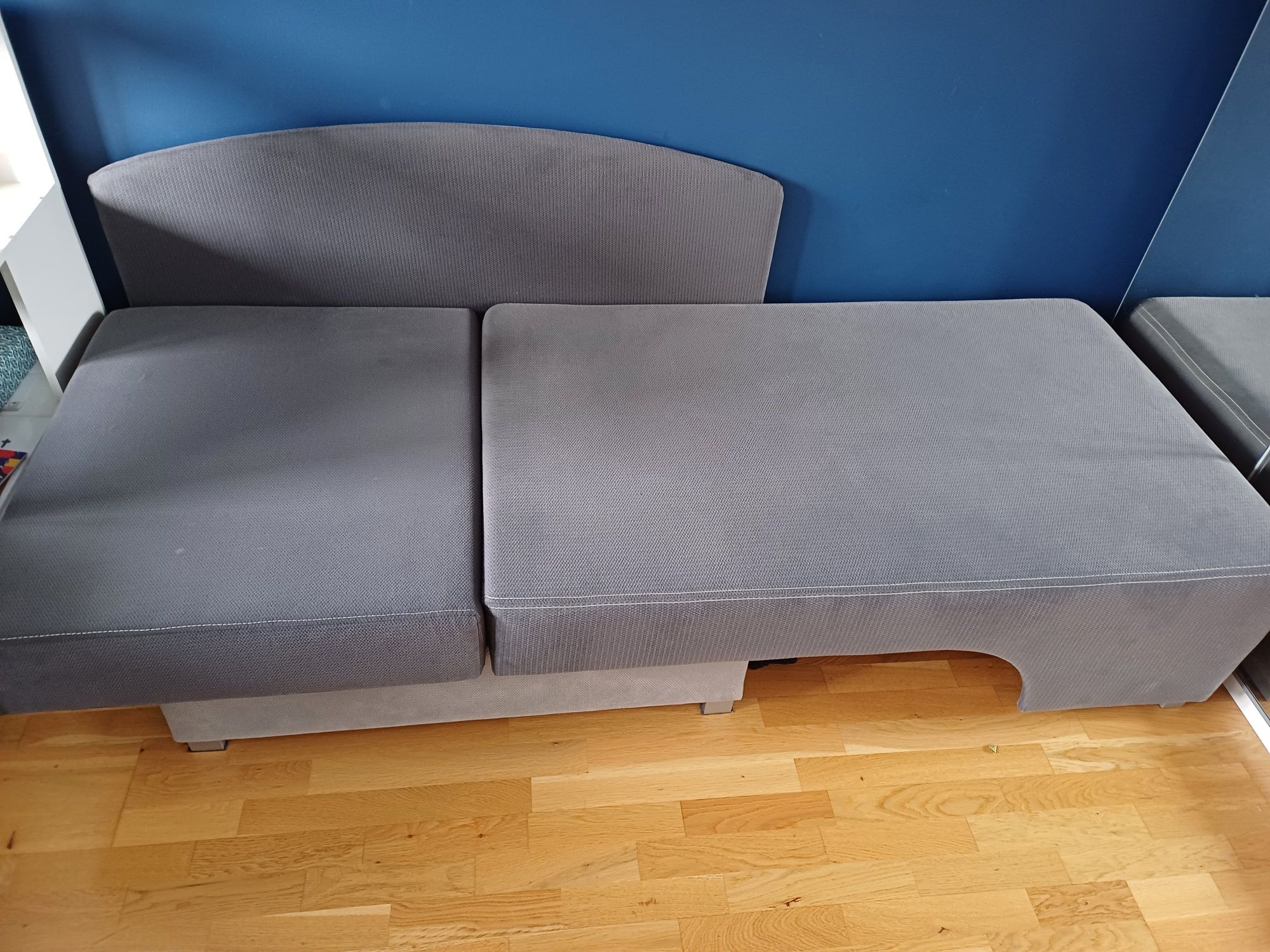 Tapczan Sofa Vela ciemny popiel Abra na gwarancji spanie 80x200