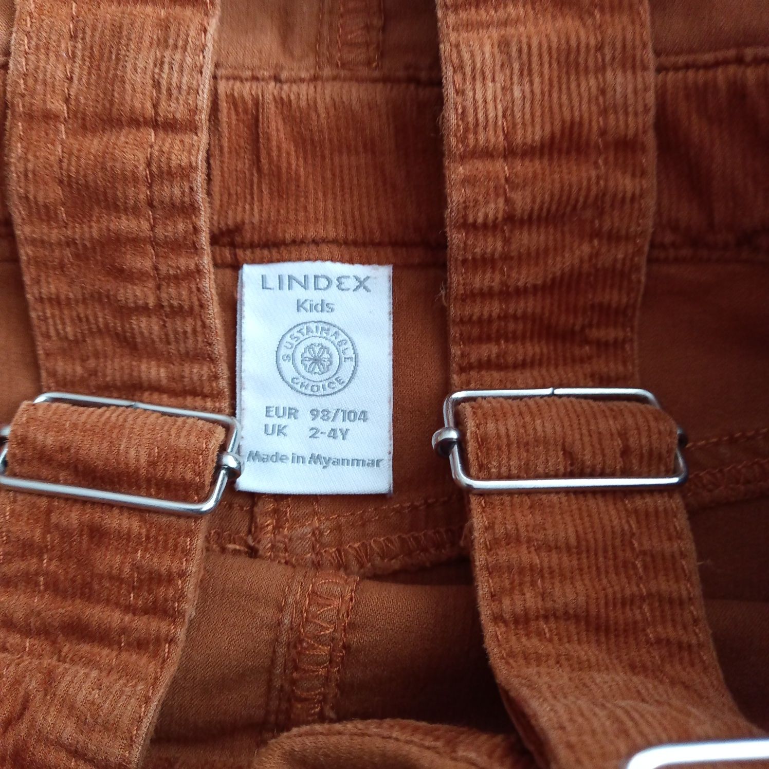 Sukienka ogrodniczka Lindex, kotek, rozmiar 98-104