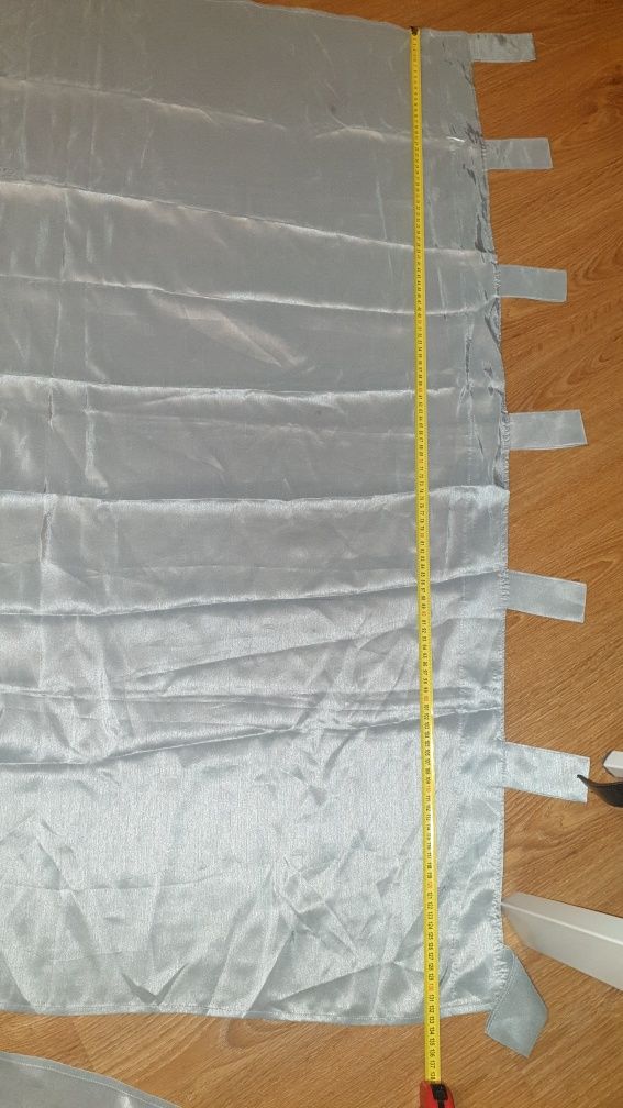 Zasłony szare srebrne 2.52 x  1.33 m  2 sztuki