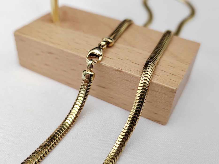 Złoty Łańcuszek Żmijka 42cm / Złoto 333