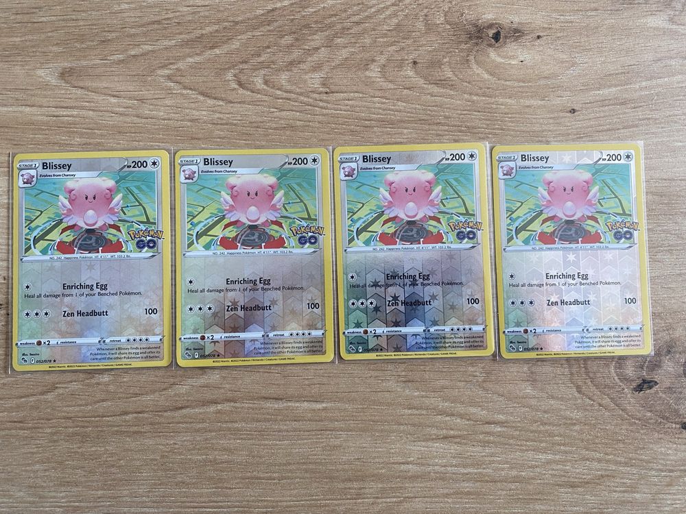 4x Karta Reverse Holo Pokémon TCG - Blissey 052/078 PGO