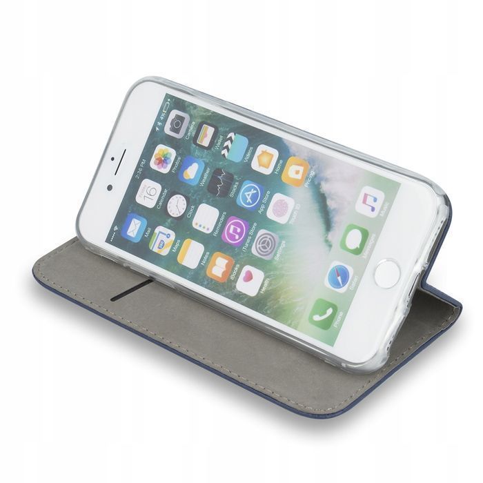 Etui Z Klapką Magnetic Iphone 15 Plus Granatowe