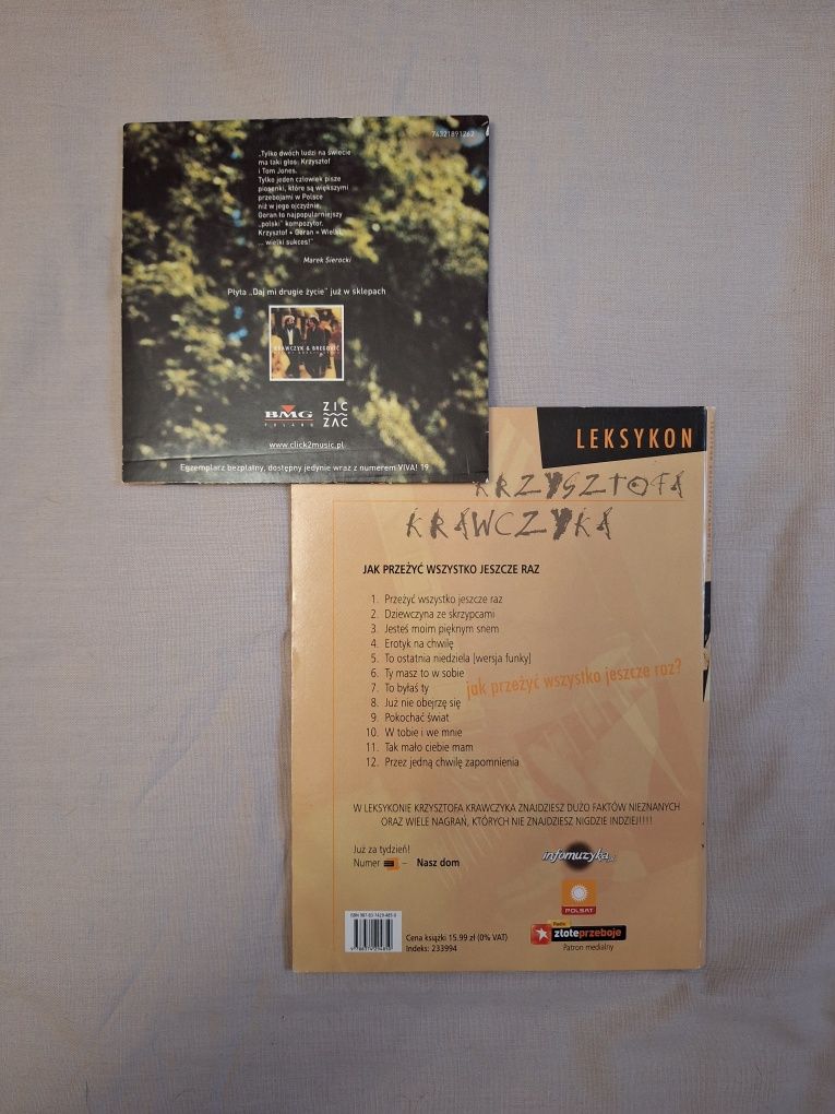 Krzysztof Krawczyk płyta CD x2 z książeczką i śpiewnikiem