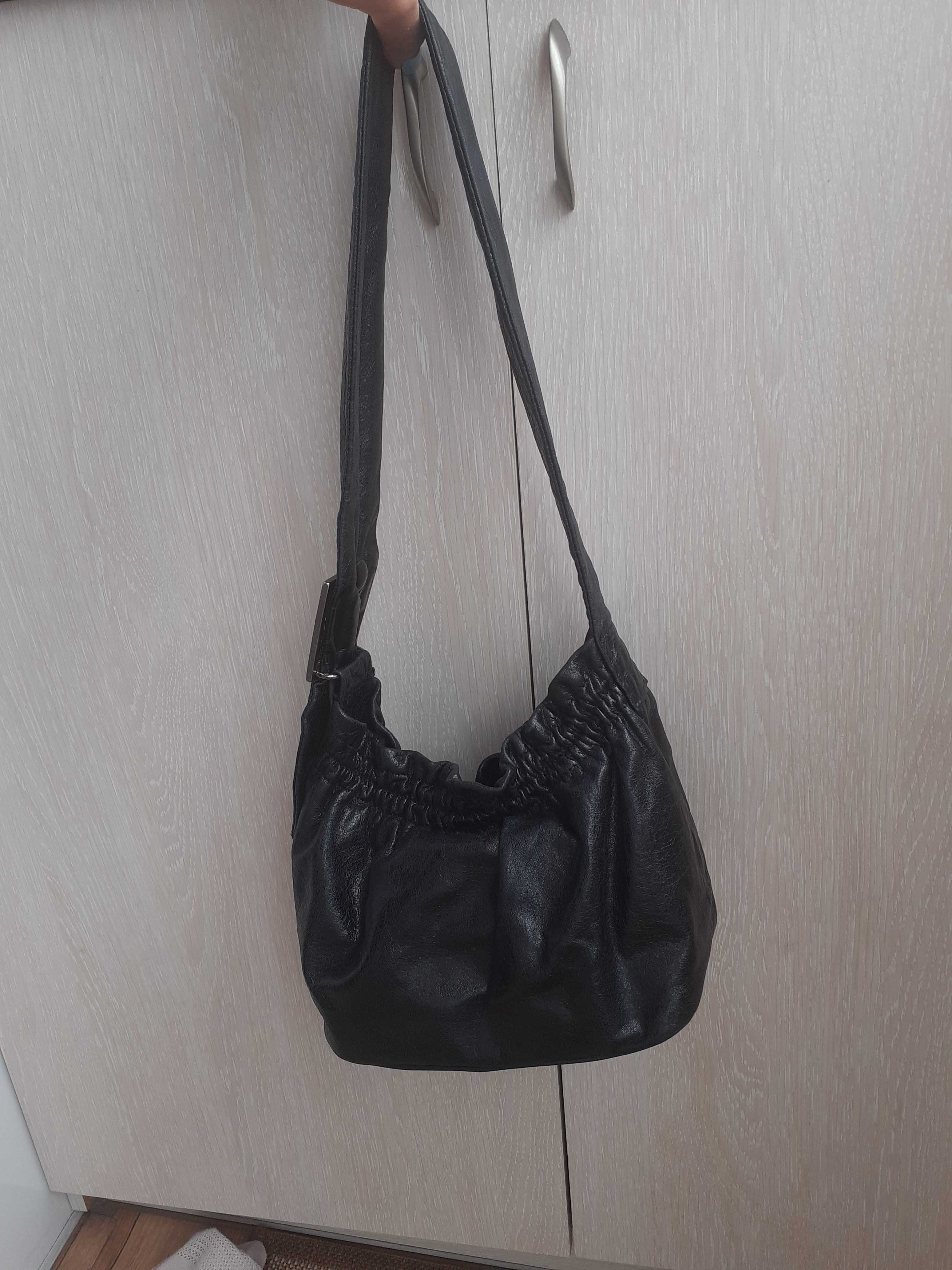 Кожаная черная сумка кракелюр кроссбоди кросбоди сумочка