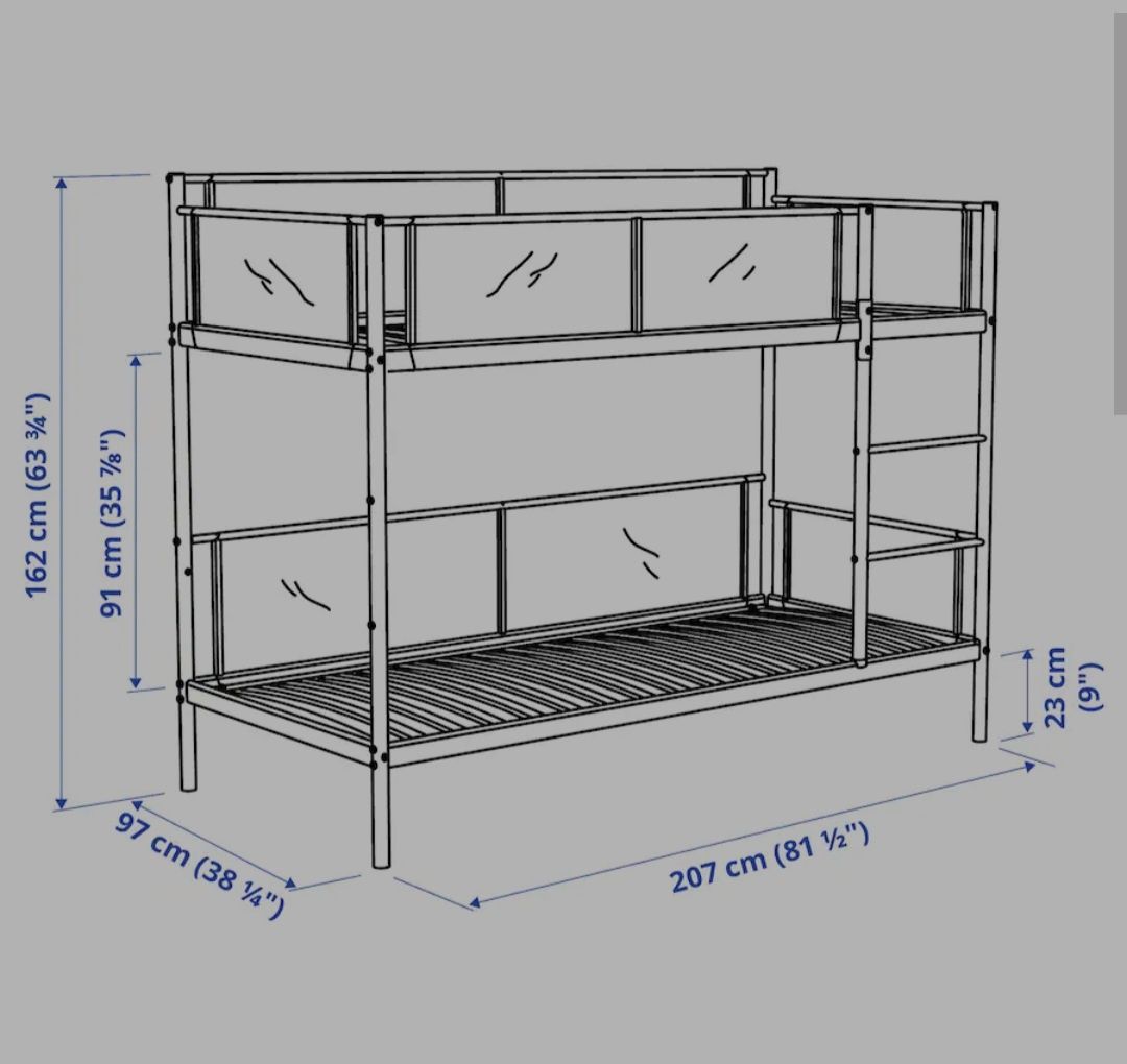 Lozko piętrowe IKEA