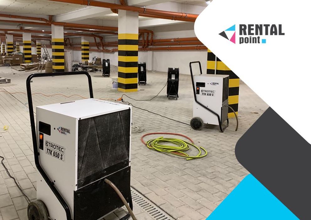 WYNAJEM Osuszaczy powietrza, Nagrzewnic, OSUSZANIE budynków PO ZALANIU