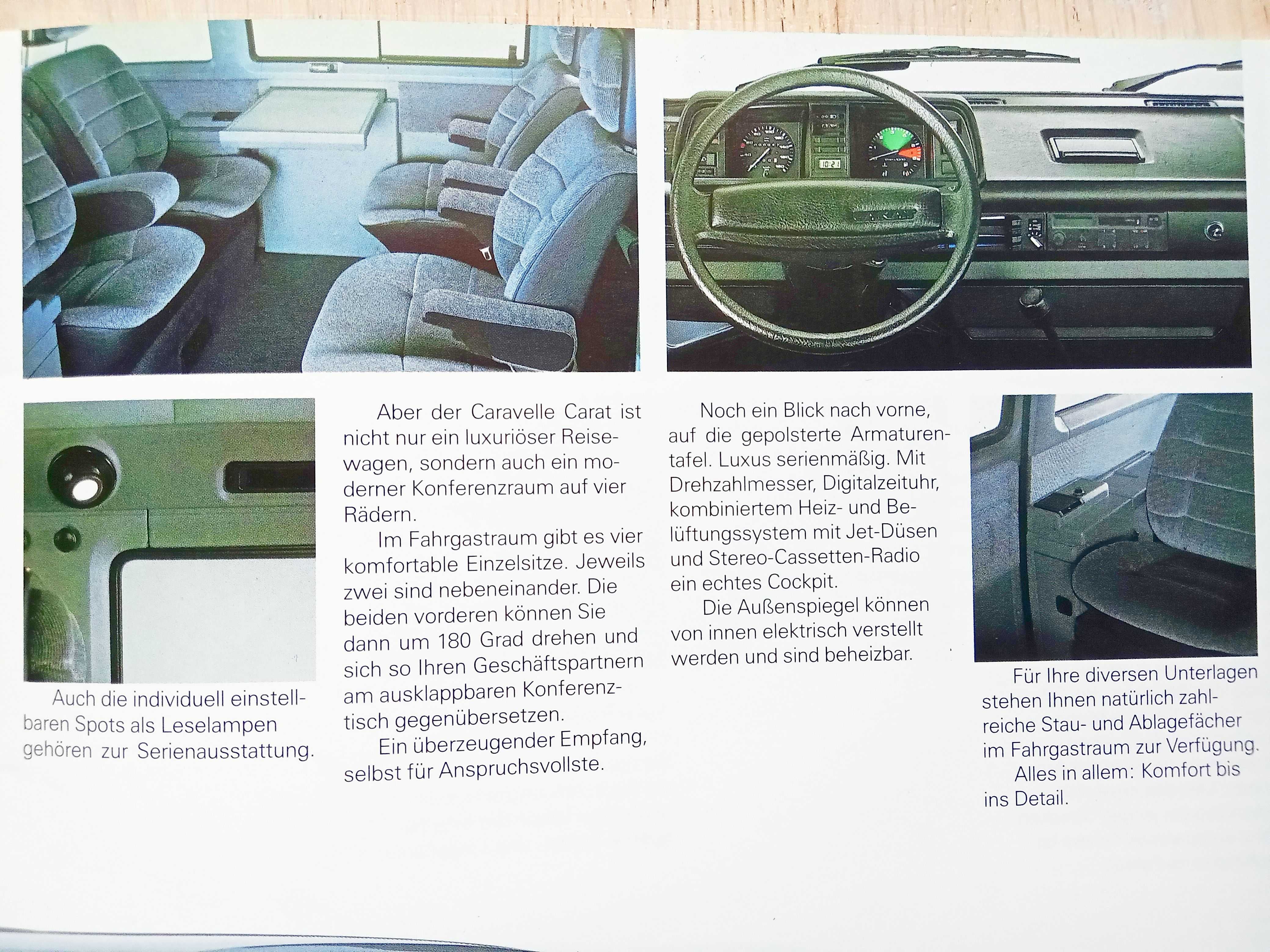 Volkswagen T3 '89 Caravelle Carat Multivan Syncro prospekt 28 str. BDB