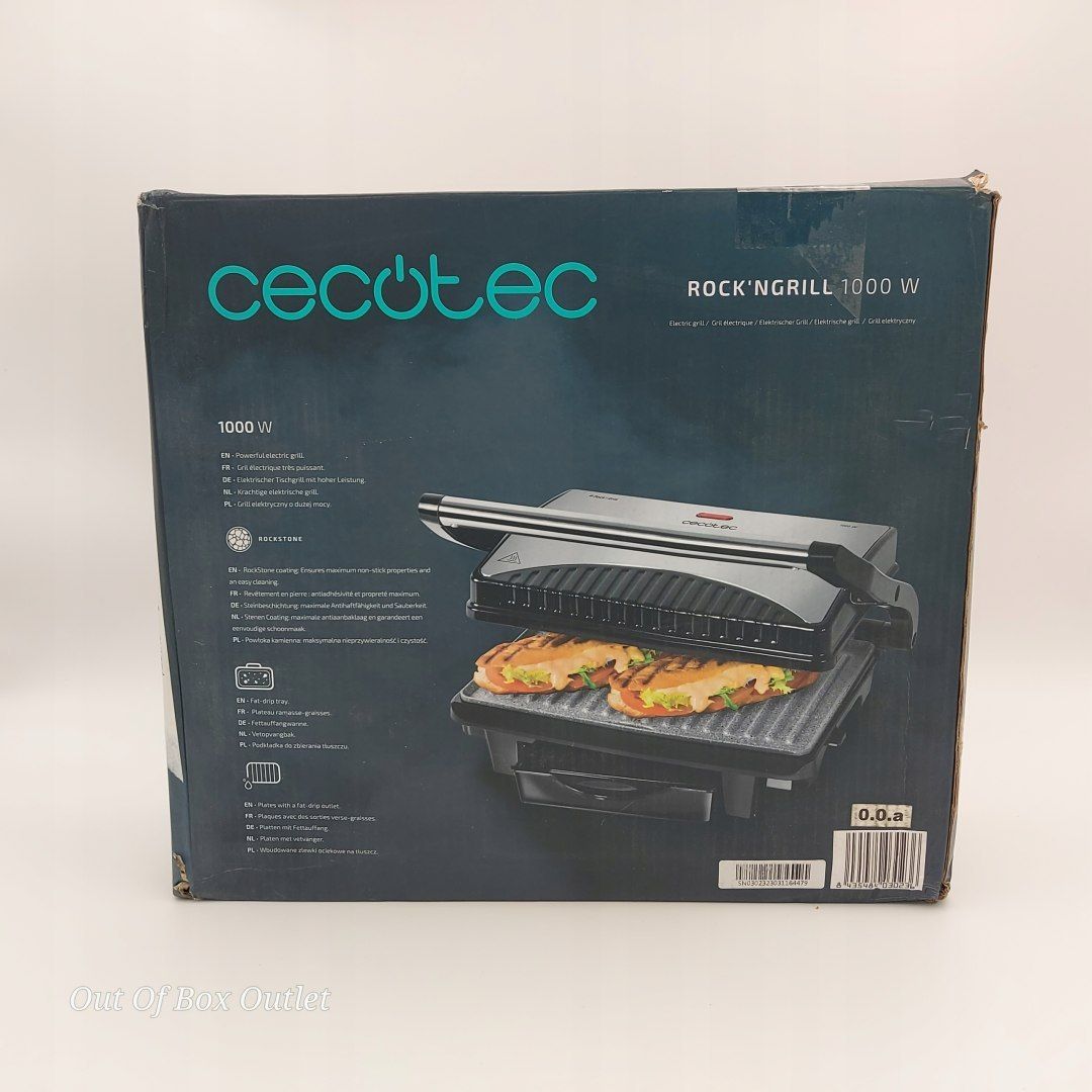 Kontaktowy grill elektryczny Cecotec Rock'nGrill1 000 W
