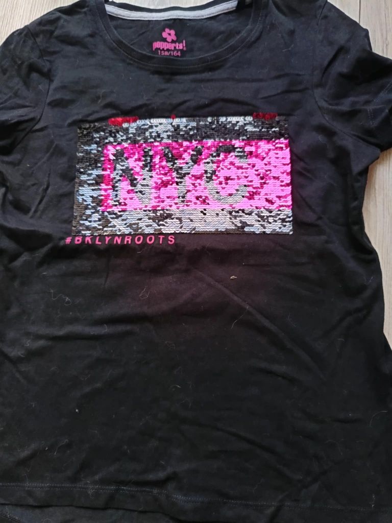 Zestaw 9 tshirtów dziewczęcych,Sinsay/H&M, S/M, 10-11 lat