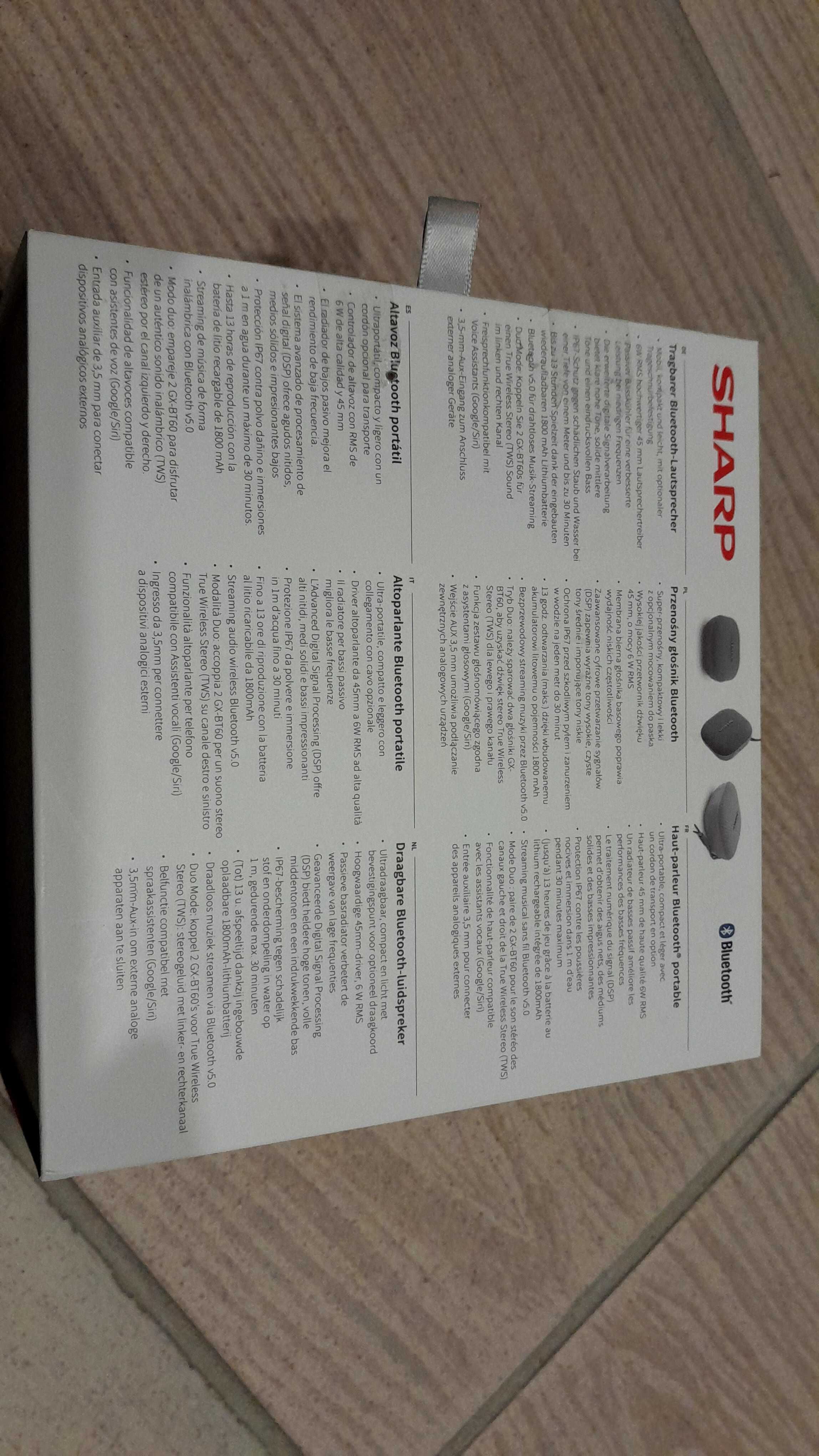 Głośnik bluetooth sharp