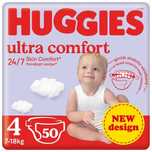 HUGGIES Ultra Comfort Pieluchy Rozmiar 4 (7-18kg) 50 szt.