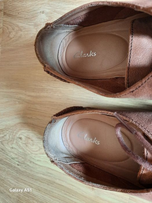 Мужские новые кожаные мокасины Clarks 42 p.