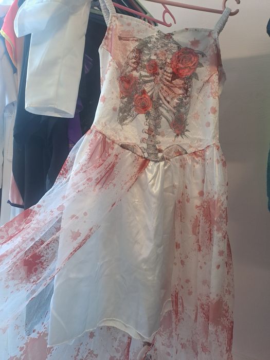 Strój Halloween Halowen 146 152 dziewczyna xxs przebrani3 kostium