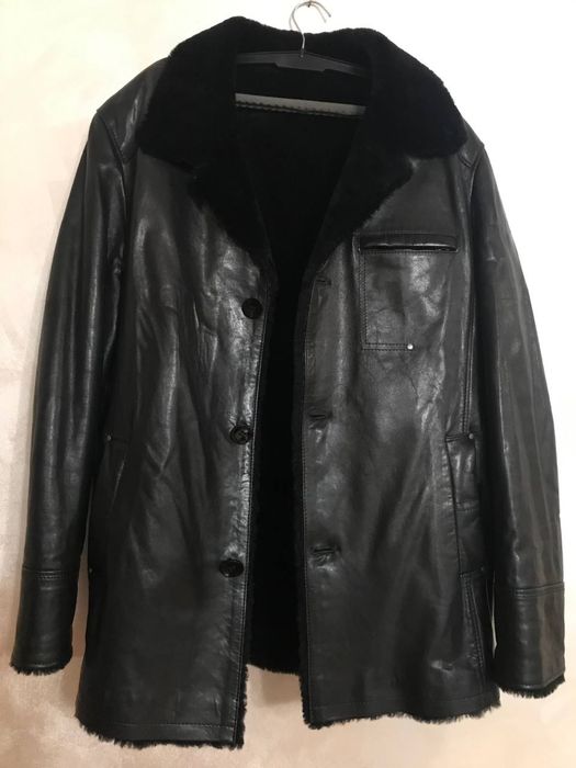 Чоловіча зимова куртка шкіряна