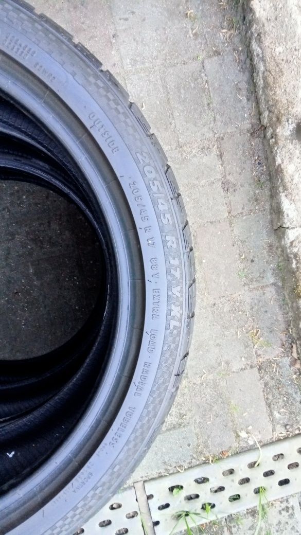 4szt NIE NAPRAWIANE 205/45R17, SPORTIVA, 6,5 mm