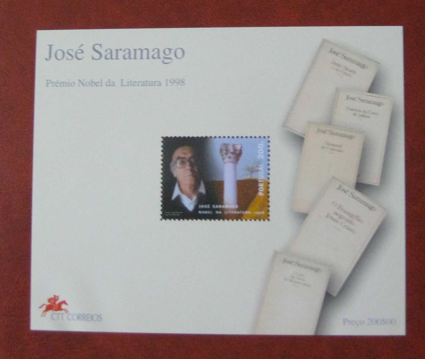 Bloco nº 207 – José Saramago. Prémio Nobel da Literatura 1998